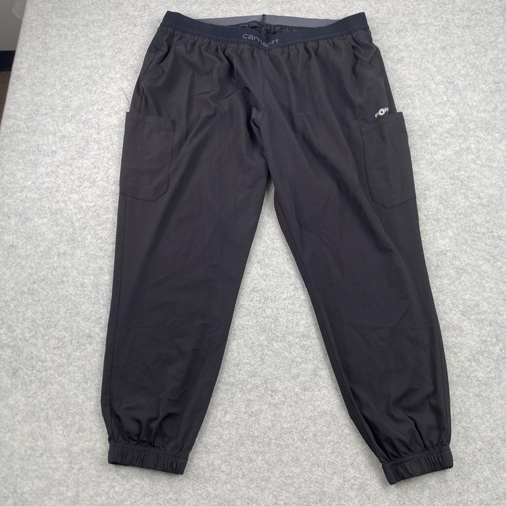 Carhartt Force Pants Mens XXL (37x26) Black Joggers Lightweight Workwear C54106